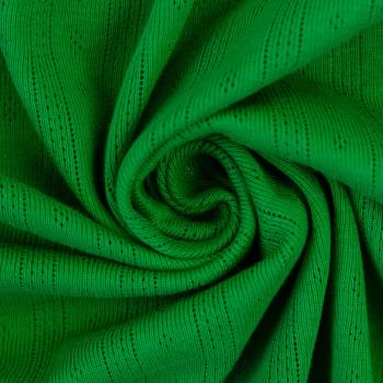 Tiana – Feinstrickjersey mit zauberhaftem Lochmuster, uni, grasgrün