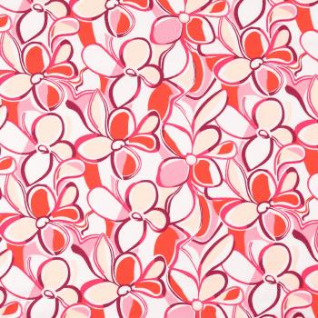 Baumwoll-Jersey, Blüten, Pink-Rottöne