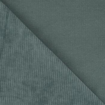Cord-Jersey, uni, Dusty Green