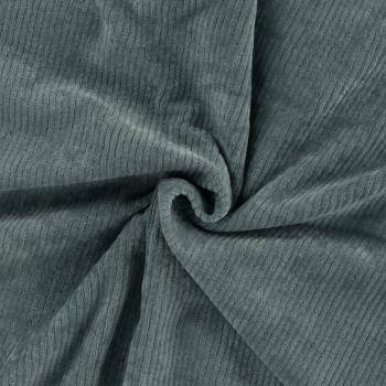 Cord-Jersey, uni, Dusty Green