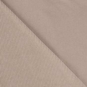 Cord-Jersey, uni, Sand 