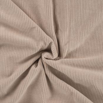 Cord-Jersey, uni, Sand 