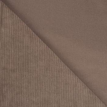 Cord-Jersey, uni, Taupe