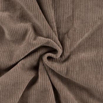 Cord-Jersey, uni, Taupe
