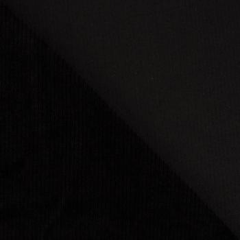 Cord-Jersey, uni, Black