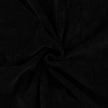Cord-Jersey, uni, Black