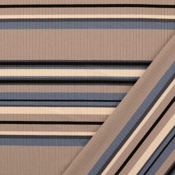 Preview: Heavy Knit Strickstoff ColorLine – Beige Natur Graublau Schwarz