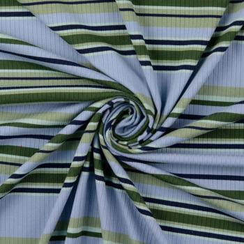 Preview: Heavy Knit Strickstoff ColorLine – Hellblau Grün Mint Schwarz