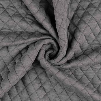 Vintage Jacquard Jersey mit Steppung, uni, melange, grau