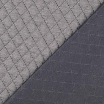 Vintage Jacquard Jersey mit Steppung, uni, melange, grau