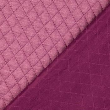 Vintage Jacquard Jersey mit Steppung, uni, melange, fuchsia