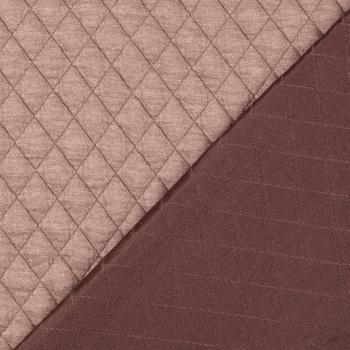 Vintage Jacquard Jersey mit Steppung, uni, melange, braun
