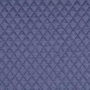 Vintage Jacquard Jersey mit Steppung, uni, melange, jeansblau
