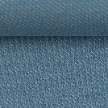 Jacquard Jersey grau/türkisblau 