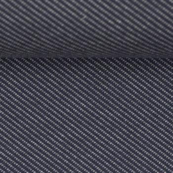 Jacquard Jersey grau/dunkelblau