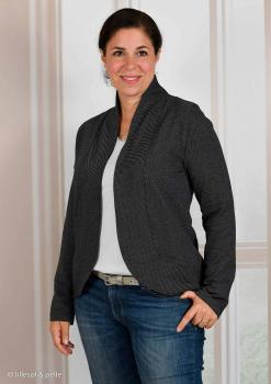 Beispiel Jacquard Jersey grau/schwarz