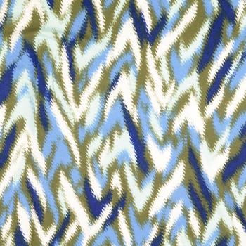 Viskose-Jersey, Zick-Zack, khaki blau