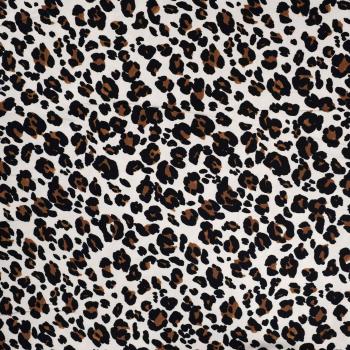 Viscose Twill Print, Leopard Sand 