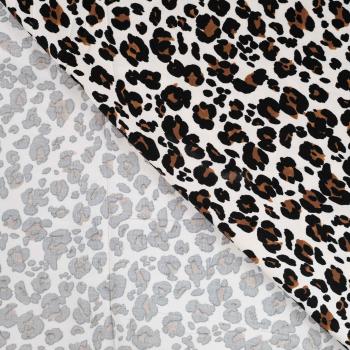 Viscose Twill Print, Leopard Sand 