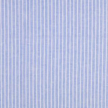 Leinen-Baumwolle. gestreift, hellblau 