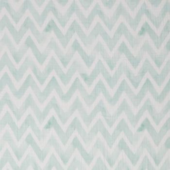 Musselin Tea - Chevron-Design in Hellblau-Mint