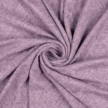 Viskose Strick-Jacquard, melange in Pflaume