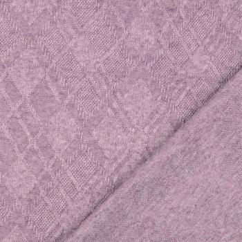 Viskose Strick-Jacquard, melange in Pflaume