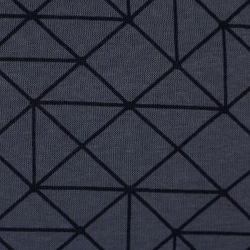 Preview: Aspen Linien – Kuschelsweat Jeansblau/Dunkelbla