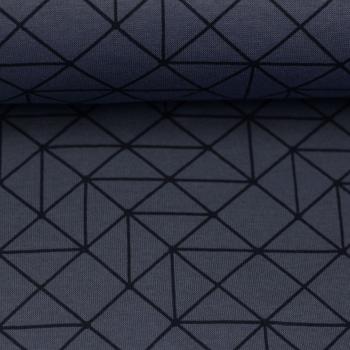 Preview: Aspen Linien – Kuschelsweat Jeansblau/Dunkelbla