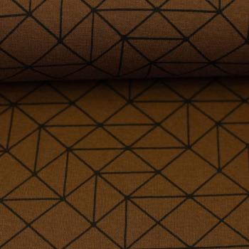 Aspen Linien – grafischer Kuschelsweat in Braun und Dunkelbraun