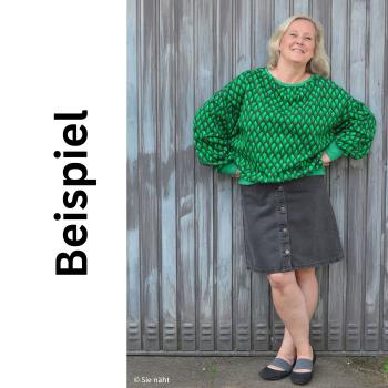 Preview: BeispielDavos Sweat Grün – Drachenschuppen Stoff angeraut, kuscheliger Baumwoll‑Sweat für Hoodies & Kostüme
