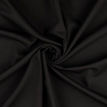 Woll-Twill, uni, schwarz