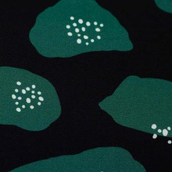 Viskose Webware BLACK Blossom by Käselotti, grün
