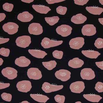 Viskose Webware BLACK Blossom by Käselotti, rosé