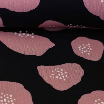 Viskose Webware BLACK Blossom by Käselotti, rosé