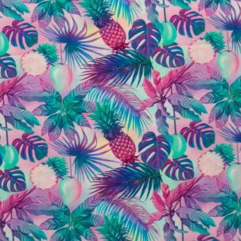 Viskose Marlene, sommerliches Design mit Ananas
