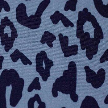 Viskose Webware Happy Leo by Cherry Picking, Blau mit Dunkelblau