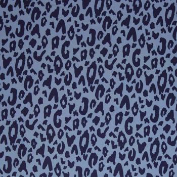 Viskose Webware Happy Leo by Cherry Picking, Blau mit Dunkelblau