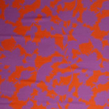 Viskose Webware Happy Flowers by Cherry Picking, Orange-Lila