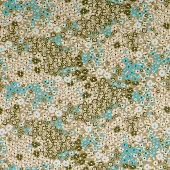 Viskose, beige, kleine Blüten