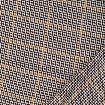 Viskose Webware Hahnentritt, schwarz/weiß/beige