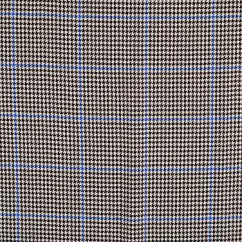 Viskose Webware Hahnentritt, schwarz/weiß/blau