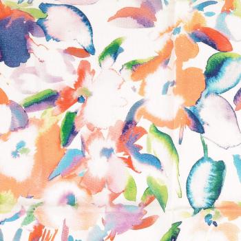 Viskose Leinen Voile - Aquarellblumen
