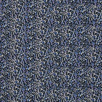 Viskose-Webware Marseille - schwarz-blau-flieder gemustert