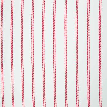 Viskose Webware Puntos weiß-rot Streifen Punkte Stoff