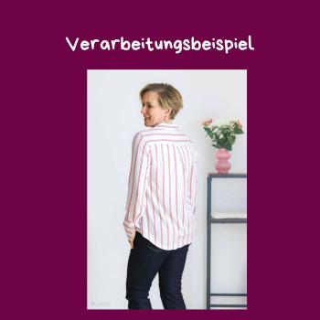 Viskose Webware Puntos weiß-rot Streifen Punkte Stoff