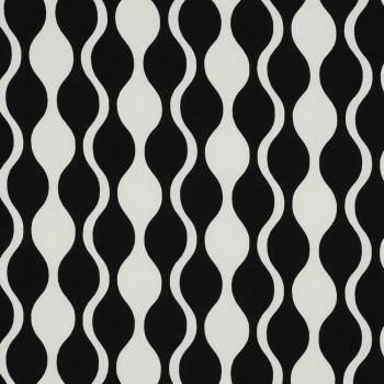 Viskose, Lenzing EcoVero, abstraktes Design Schwarz/Ecru