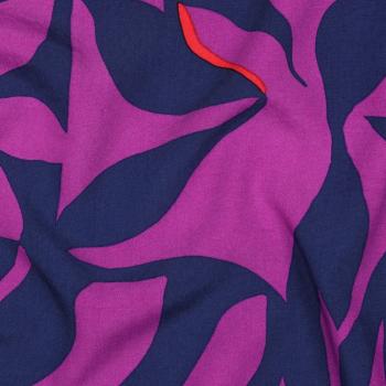Viskose, Lenzing EcoVero, abstraktes Design in lila/marine