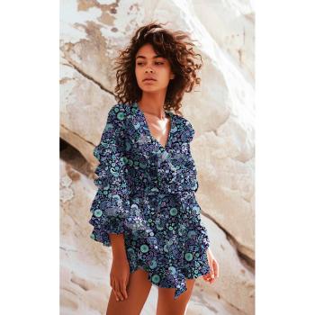 Beispielbluse aus Viskose, Lenzing EcoVero, Paisley auf Schwarz