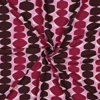 Nachhaltige Eleganz mit kreativem Flair: EcoVero-Viskose mit abstraktem Muster, fuchsia